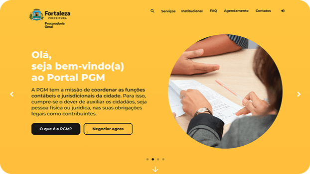Taxpayer Portal home screen showing debt overview, active negotiation campaigns, and quick action buttons